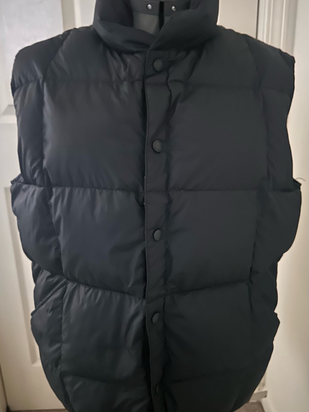 Lands' End Men's Black Quilted Puffer Vest